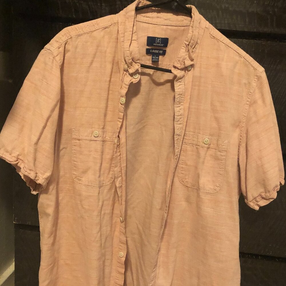 Men's George Short-Sleeved Collared Shirt Size L